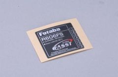 Futaba R606FS Etikett