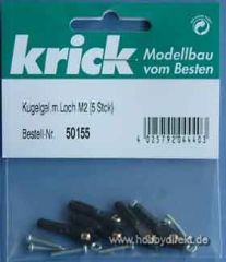 Kugelgel.m.Loch M2 (5 Stck) Krick 50155