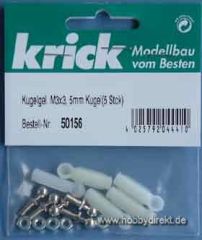 Kugelgelenk M3x3, 5mm m Kugel(5 Stck) Krick 50156