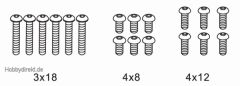 Schraubensatz E Flachk. 3x18,4x8,4x13 (18-teilig) Krick 648079