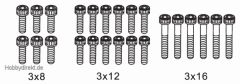 Schraubensatz H Zylk. 3x8,3x12,3x16 (24-teilig) Krick 648082