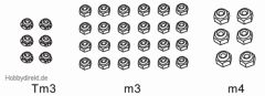 Stoppmuttersatz M3,M4 (36-teilig) Krick 648085