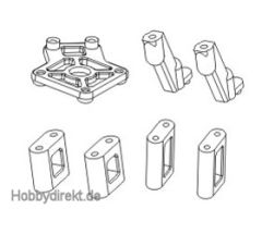 Kunststoffteilesatz Halter+Streben (7-teilig) Krick 648164