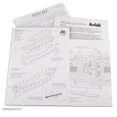 Bauplan H.M.S Fly 1:64 Krick 91103