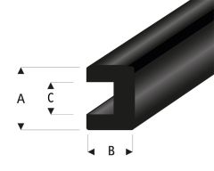 Gummi U-Profil 2x2 mm L=2 m Krick rb104-50