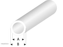 ASA Rohr transparent weiß 2x3x330 mm (5) Krick rb423-53-3