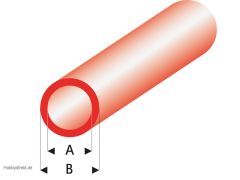 ASA Rohr transparent rot 2x3x330 mm (5) Krick rb426-53-3