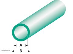 ASA Rohr transparent grün 3x4x330 mm (5) Krick rb428-55-3