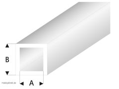 ASA Quadrat Rohr transparent weiß 2x3x330 mm (5) Krick rb431-53-3