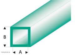 ASA Quadrat Rohr transparent grün 3x4x330 mm (5) Krick rb436-55-3