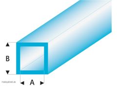 ASA Quadrat Rohr transparent blau 3x4x330 mm (5) Krick rb437-55-3