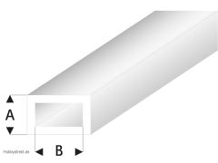 ASA Rechteck Rohr transparent 2x4x330 mm (5) Krick rb438-53-3