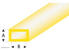 ASA Rechteck Rohr transparent gelb 2x4x330 mm (5) Krick rb440-53-3