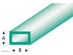 ASA Rechteck Rohr transparent grün 2x4x330 mm (5) Krick rb444-53-3