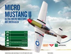 Parkzone Ultra-Micro P-51D Mustang BNF mit AS3X Horizon PKZU2480