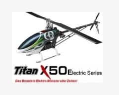 X50E Flybarless Elektro, Heck-Starr-Antrieb KIT ohne Motor Thund